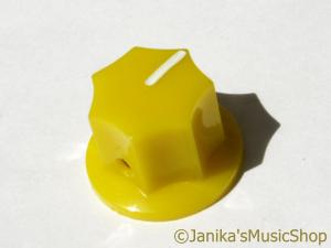 JAZZ BASS PEDAL EFFECT OR GUITAR AMPLIFIER VOLUME KNOB YELLOW